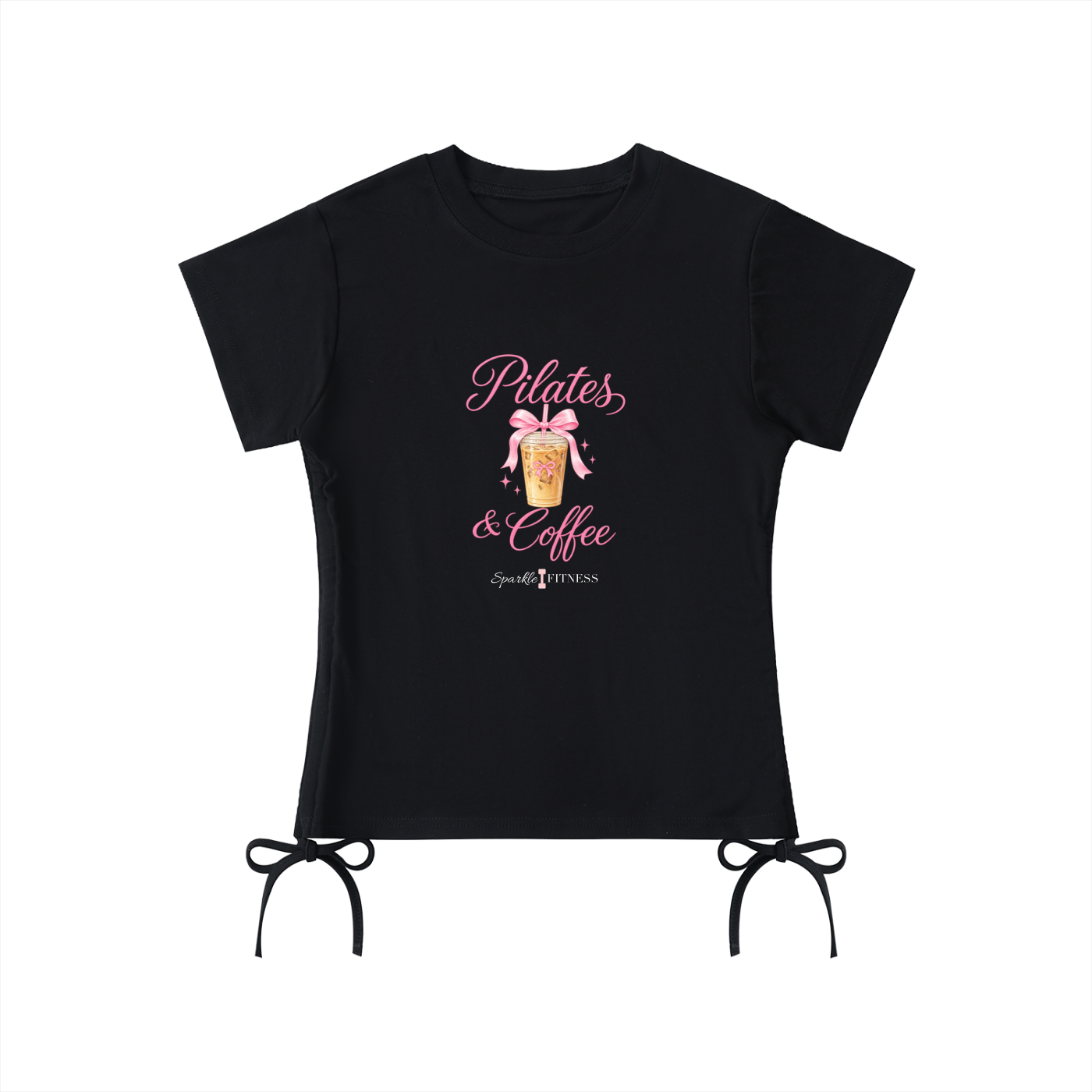 Pilates & Lattes Drawstring Tee
