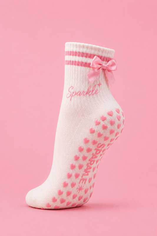 Pretty In Pink Pilates sock