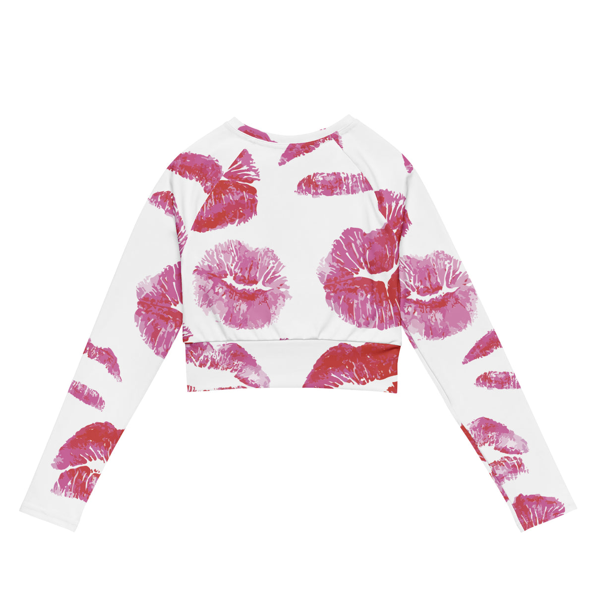 Pucker Up long-sleeve crop top